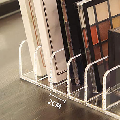 Clear Eyeshadow Makeup Organizer 2Pcs, 8Slot Acrylic Desk Organizer - color: 8-Sections