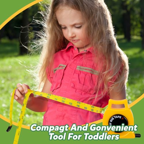 Measuring Tape Retractable Tape Measure, Wind Up Tape Measure, Easy Wind- Up - Easy to Read Body Measuring Tape Soft PVC with Inch & CM Scale, Educational Pretend Play Tool for Boys Girls Age 3+