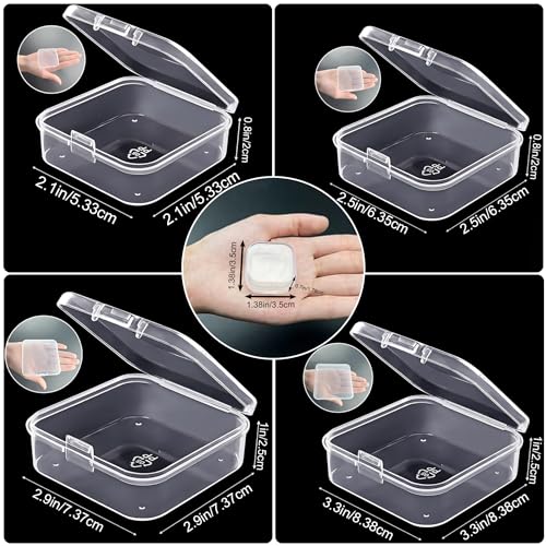 DUOFIRE Bead Organizer 10 Pack Clear Small Plastic Containers Mixed Sizes - size: Mixed Sizes(10 packs)