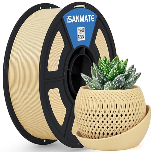 iSANMATE ASA Filament 1.75mm Beige 1KG, UV & Weather Resistant 3D Printer Filament Perfect for Outdoor Functional Parts, Dimensional Accuracy +/- 0.02mm, 1kg Spool (2.2lbs) - color: Beige