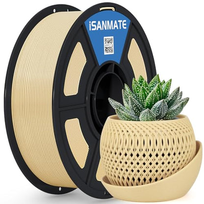 iSANMATE ASA Filament 1.75mm Beige 1KG, UV & Weather Resistant 3D Printer Filament Perfect for Outdoor Functional Parts, Dimensional Accuracy +/- 0.02mm, 1kg Spool (2.2lbs) - color: Beige