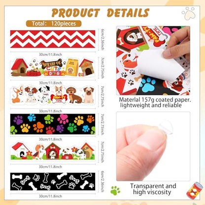 Containlol 118ft Bulletin Board Border Classroom Border, PET Dog Style - style: PET Dog Style