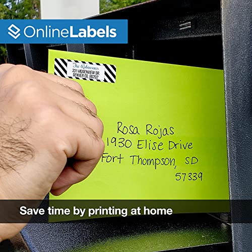 OnlineLabels 1.75" x 0.5" Rectangle Labels - White Matte - 5,000 Sheets - size: 5000 Sheet Pack