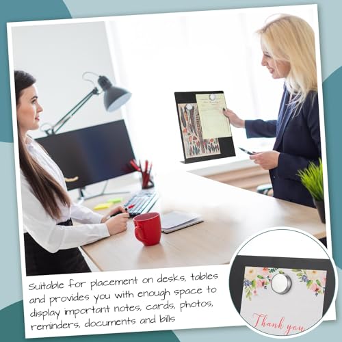 Fainne 2 Pcs Magnetic Stand Bulletin Board Metal, Black, 11 x 8.5 Inches - color: Black, size: 11 x 8.5 Inches