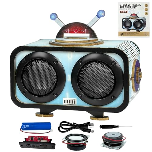 DIY Bluetooth Speaker Kit with RGB Lights, STEM Gift for Boys Ages 8-14 - style: Wireless Speakers