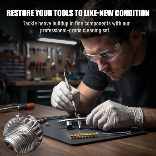 Spray Gun Cleaning Kit, Airbrush Cleaning Kit, Universal Paint Gun Cleaner Brushes Set, Paint Sprayer Cleaning Kit
