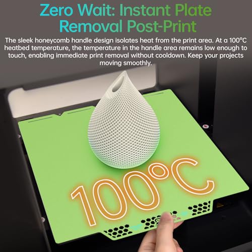 BIQU CryoGrip Pro Glacier Green Compatible with Snapmaker U1 3D Printer 276x304.5mm Panda Build Plate Double Sided Upgrade Plate Removable Surface Platform - color: Glacier-Green, size: Snapmaker-U1