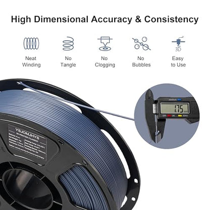 PLA Pro Filament Bundle 6KG, PLA+ 3D Printer Filament 1.75mm Kit - color: Plus Black+cement Grey+chocolate Brown+silvery Gray+light Grey+lvory White