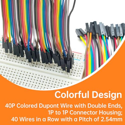 120Pcs Breadboard Jumper Wires,15 cm 40 Pin Male to Female - size: 5.9 inch (15 cm), style: Male to Female