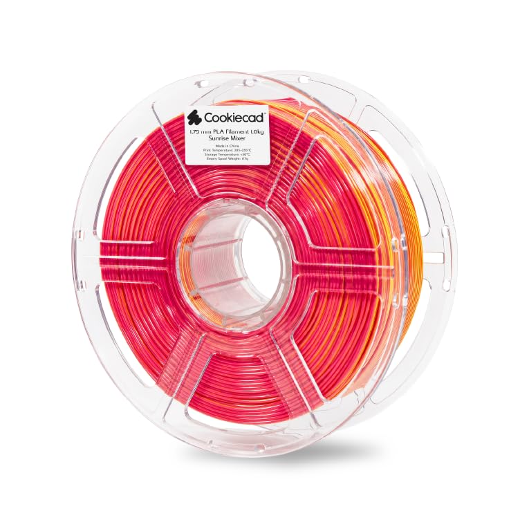 Cookiecad PLA Filament Dual Color, Sunrise Mixer, 1.75mm 1kg - color: Sunrise Mixer