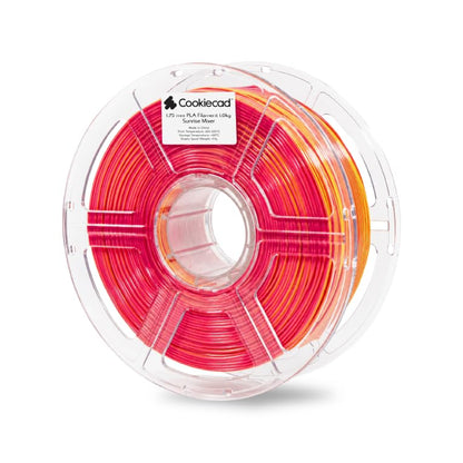 Cookiecad PLA Filament Dual Color, Sunrise Mixer, 1.75mm 1kg - color: Sunrise Mixer