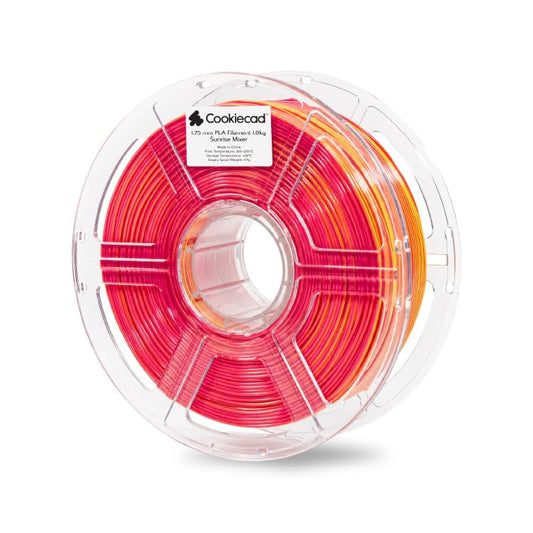 Cookiecad PLA Filament Dual Color, Sunrise Mixer, 1.75mm 1kg - color: Sunrise Mixer