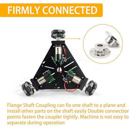 4Pcs 8mm Rigid Flange Shaft Coupling Motor Guide Shaft Coupler Connector with Set Screws & Wrench - color: 8mm