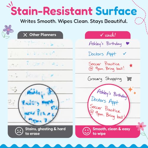 17"x11" Magnetic Dry Erase Board for Fridge with 4 Markers and Eraser - size: 11"W x 17"H