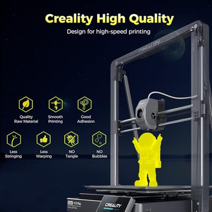 Creality Official Hyper PLA Filament 1.75mm, Glow in The Dark Filament, 3D Luminous PLA Printer Filament, RFID Filament, Best with UV Lamps, Fit Most FDM 3D Printers, 1kg Spool (2.2 lbs) Yellow - color: Luminous Yellow