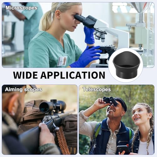 PATIKIL 29-33 mm Eyepiece Eye Cups, 2Pcs Rubber Eyepiece Cover Guard for Stereo Microscope Telescope Aiming Scope, Black