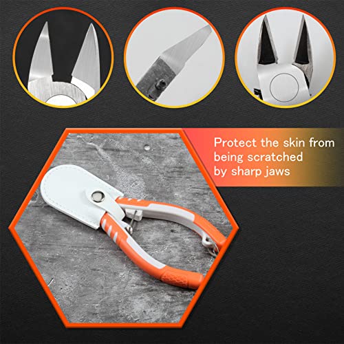 SPEEDWOX 5 Inch Diagonal Cutting Pliers Tapered Head Ultra Sharp Model Sprue Wire Clippers Electrical Wire Cutter Side Cutting Nippers with Safety Lock CR-V Steel - style: B