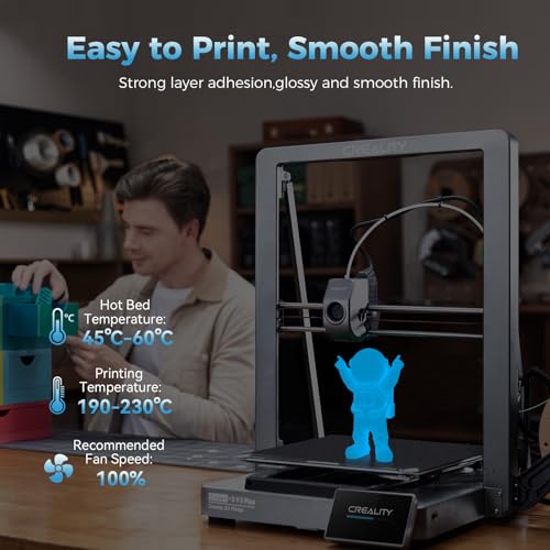Creality Official Hyper PLA Filament 1.75mm, Glow in The Dark Filament, 3D Luminous PLA Printer Filament, RFID Filament, Best with UV Lamps, Fit Most FDM 3D Printers, 1KG Spool (2.2 lbs) Blue - color: Luminous Blue