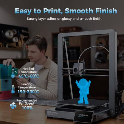 Creality Official Hyper PLA Filament 1.75mm, Glow in The Dark Filament, 3D Luminous PLA Printer Filament, RFID Filament, Best with UV Lamps, Fit Most FDM 3D Printers, 1KG Spool (2.2 lbs) Blue - color: Luminous Blue