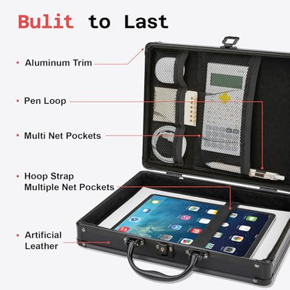 Sooez Key Lock Clipboard Storage Box, Heavy Duty Clipboard with Storage - style: Key Lock - Silver