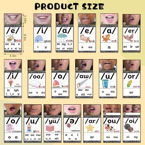 Ireer Composition Book Vowels Sound Wall for Classroom with Mouth Image - color: Composition Book, style: Vowels