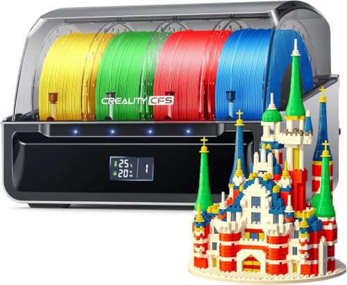 Creality Official CFS Multicolor 3D Printer Automatically Filament System, Moisture-Proof Filament Storage, Supports 4 Parallel Devices for 16 Color Printing, for K2 Plus 3D Printer - style: CFS