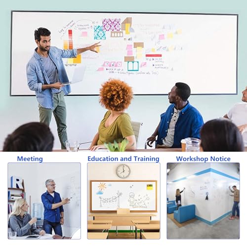 JUMUBOARD Self-Adhesive Magnetic Dry Erase Whiteboard Sticker, 48" x 36" - size: 48"W x 36"H