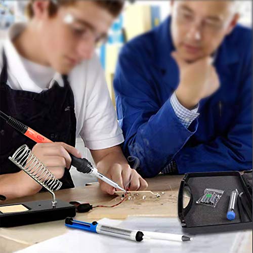 Soldering Iron Kit, 60W Upgraded Soldering Kits Adjustable Temperature Welding Tool Solder Irons Pen with On/Off Switch Use for Electrical Repairs - color: 19-in-1