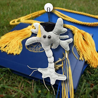 GIANT MICROBES Graduation Brain Cell Plush - Celebrate with Our Signature Brain Cell Plush donning a Graduation Cap and Tassel, Uniquely Fun Student Gift to Commemorate Achievements (Pack of 3) - size: Small (Pack of 3)