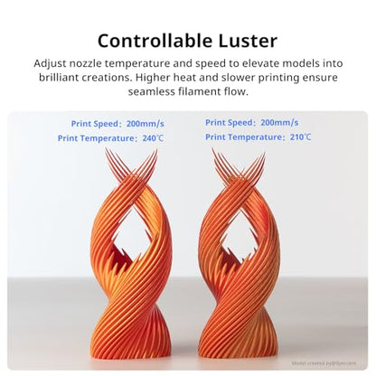 ANYCUBIC Silk Pla Filament Dual Color, 1KG, Red Blue - color: Dual Silk Red Blue