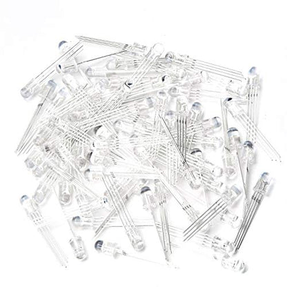 CHANZON 100 pcs 5mm RGB Multicolor LED Diode Lights Common Cathode - color: O) Rgb (Common Cathode), size: 5mm Round Top