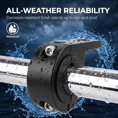 2 PCS Corrosion Resistant Aluminum Horizontal Bar Mount Clamp Kit, Adjustable 0.87" - 1.2" Tube Bracket for Bullbar Roll Cage Roof Rack, Fits Motorcycle ATV Truck SUV Vehicles (Black)
