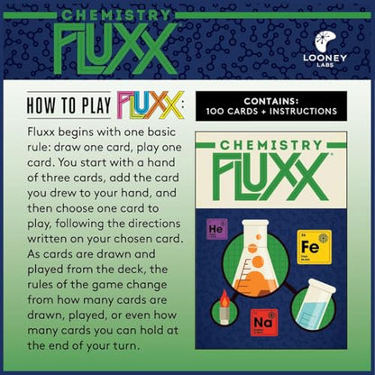 Looney Labs Chemistry Fluxx Card Game - Explore the World of Elements