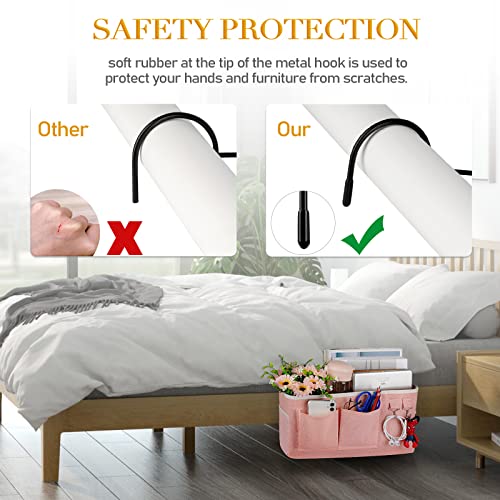 Bedside Caddy Bedside Storage Bag for Headboards/Bunk Bed - color: 1PC Light Pink