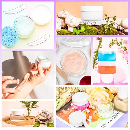 16 Pack 2oz Plastic Jars Containers, 60ml Travel Size Container Jars with White Lids, 60g Small Travel Cosmetic Container Jar for Toiletries Cream Makeup Cosmetic Sample Slime Lip Salves Balm - color: White, size: 2oz