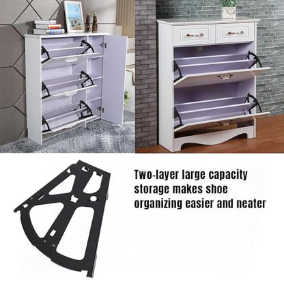 BORDSTRACT Shoe Cabinet Hinge, 2 Layers Shoe Cabinet Flip Frame - size: 2 Layer