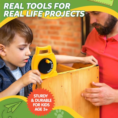 Measuring Tape Retractable Tape Measure, Wind Up Tape Measure, Easy Wind- Up - Easy to Read Body Measuring Tape Soft PVC with Inch & CM Scale, Educational Pretend Play Tool for Boys Girls Age 3+