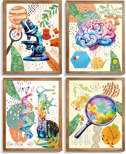 Science Wall Prints,Microbiology Chemistry Wall Art (8"x10" Unframed) - color: 8 X 10inch - Unframed -Science Exploration Art Poster