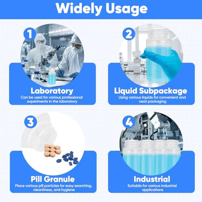 30 Pcs 8oz 250 ml Plastic Sample Bottle Wide Mouth Reagent Bottle Water Sample Bottles Lab Grade Polypropylene Bottles Containers for Laboratories Classroom