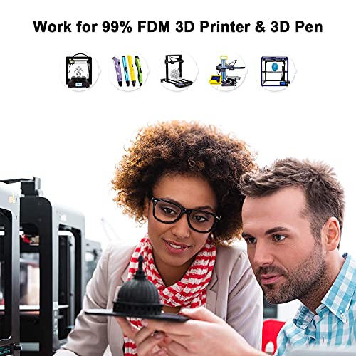 AMOLEN PETG Filament 1.75mm 3D Printer Filament Bundle - color: Black/White/Red/Blue（petg 250g*4）