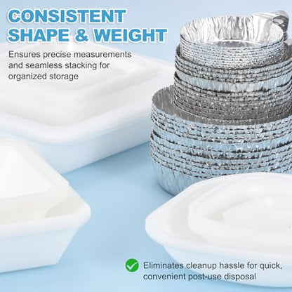 PATIKIL Rhombus-Shaped Weigh Boats, 8Pcs 100mL Large Scale Trays - size: 100 ml