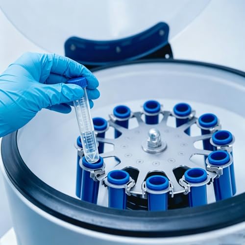 50ml Centrifuge Tubes with Screw Cap Lid, 50 Pack Self-Standing Plastic Test Tubes, Polypropylene Conical Tube with Cap, Graduated Marks