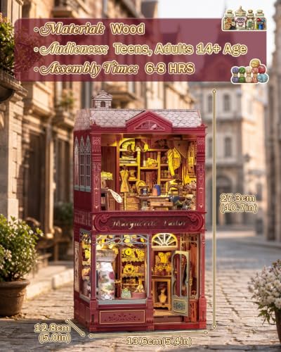 Cutebee Book Nook Kit, Miniature Dollhouse Kit (MargueriteTailor) - color: Margueritetailor