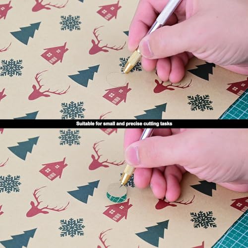 EHDIS Precision Hobby Knife Set 360 Degree Swivel Blade Craft Cutting Knife with Replacement Blades for Art, Working-Stencil, Scoring, Scrapbooking, Architecture Modeling, Crafting