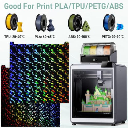 2026 Upgrade Double Sided Build Plate for Creality K2 Plus - color: Stars + Fragments