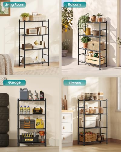 SONGMICS 4-Tier Storage Shelves, Steel Shelving Unit - size: 23.6"W, style: 4-Tier