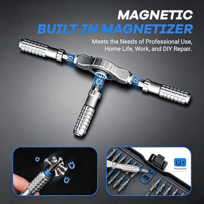 2026 New 66 in 1 Magnetic Ratchet Screwdriver Set, DIY Screwdriver Set with Detachable Handle, Portable Compact Repair Tool Kit for Furniture Laptop Electronicsv Bicycle - size: 2026 New 66 in 1 Screwdriver Set