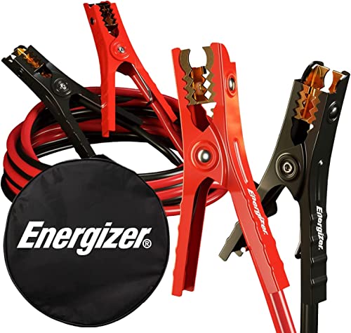 Energizer Jumper Cables for Car Battery, Heavy Duty Automotive Booster Cables for Jump Starting Dead or Weak Batteries with Carrying Bag Included (12-Feet (10-Gauge) - size: 12-Feet (10-Gauge)