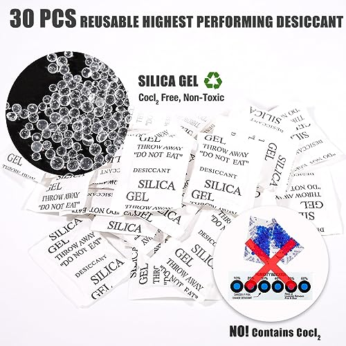 OVV3D Filament Storage Bags 30pcs, Plus Size 32X34cm 3D Printer Filament Storage Bags Vacuum Sealed Kit with 30 Desiccants, Auto Pump,Perfect for 3D Filament Storage or Using After Filament Dryer Box