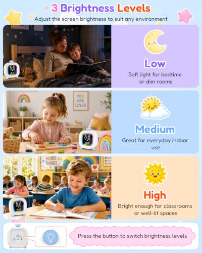 Digital Visual Timer for Kids ADHD, 99-Minute Countdown, Rechargeable - color: Light Sky Blue